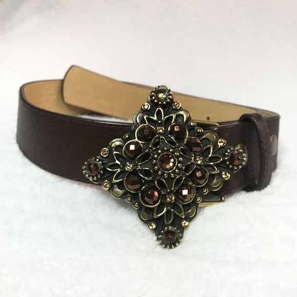 New Leatherock leather Crystal Victoria Belt - Picture 6 of 7